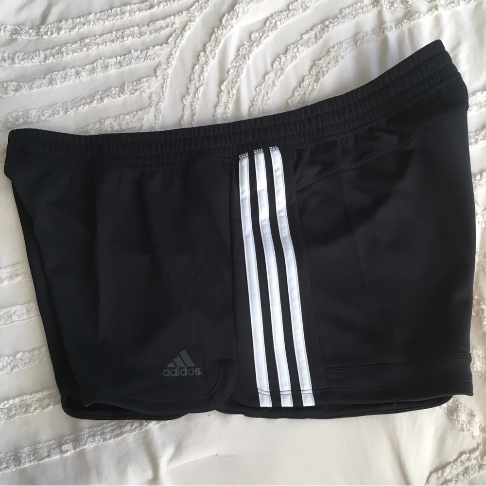 Adidas Women's Black 3-Stripes Running Shorts - Picture 5 of 8